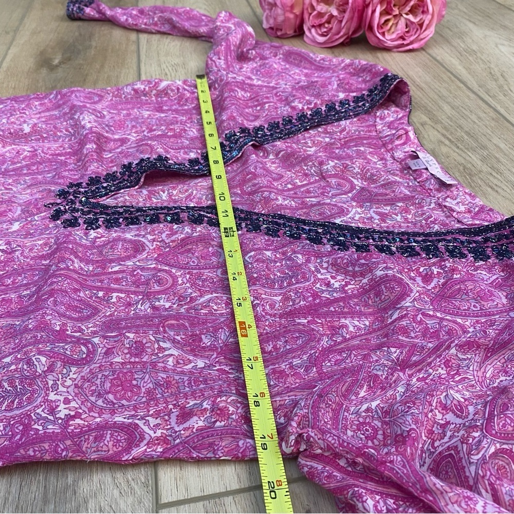 Calypso St.Barth | Yavia | Embellished Paisley Tunic Resort Resortwear Luxury - Picture 9 of 11